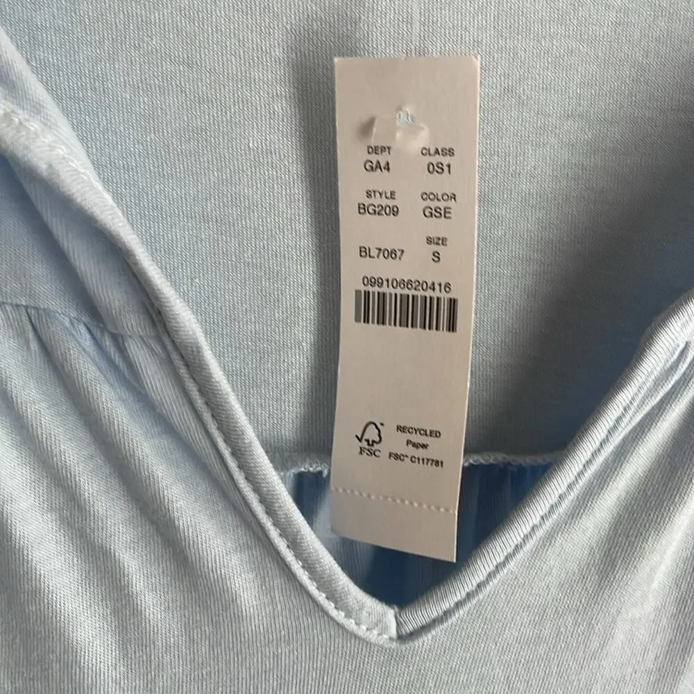 J.Crew Broken-in Jersey Tiered Mini Dress Light Blue